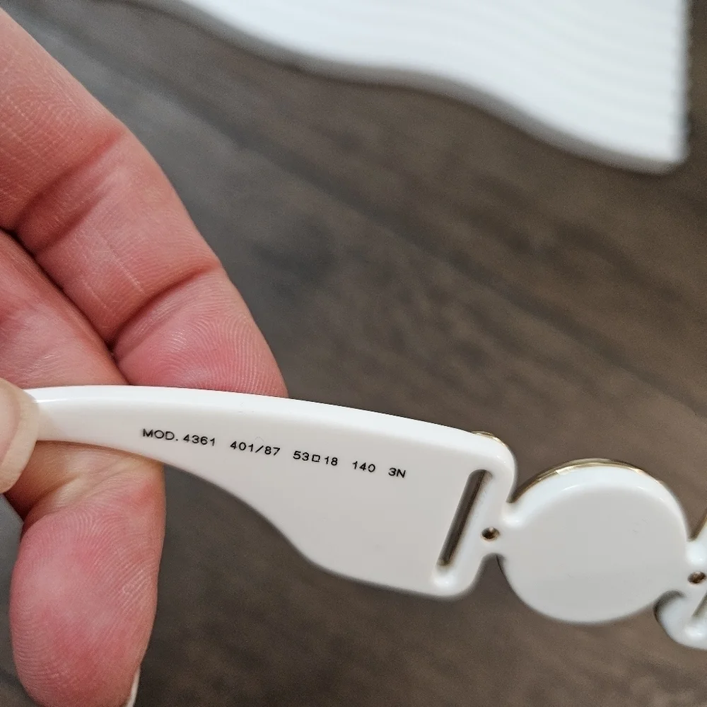 NEW VERSACE WHITE SUNGLASSES - 53mm